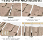 Joydeco Thick Linen Pinch Pleated Curtains 90 Inch Long 2 Panel Set - Image 8