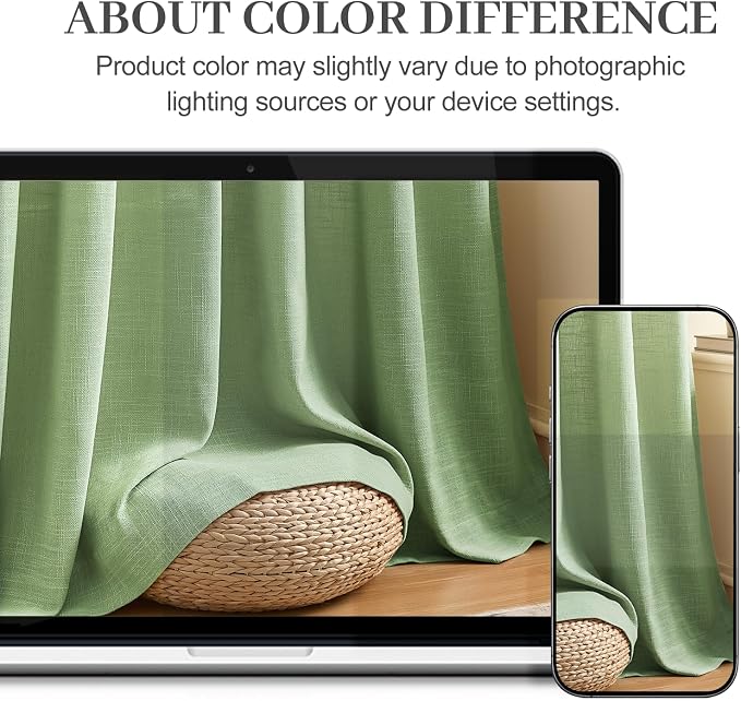 Sage Green Pinch Pleated Curtains 90 Inch Length 2 Panels - Image 8