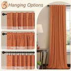 Pitalk Blackout Burnt Orange Curtain - Image 6