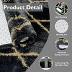 Shag Area Rug for Bedroom 4x6, Fluffy Area Rugs for Living Room, Geometric Soft - Image 3