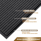 Yimobra Front Door Mat Outdoor Indoor Entrance, 100% Waterproof All-Season All - Image 3