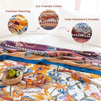 MSGKV Boho Throw Blanket 90"x90" Bed Floral 100% Cotton Blanket Spring - Image 3