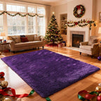 Shag Area Rugs for Bedroom Living Room, 5X8 Ultra Soft Purple Fluffy Area Rugs by Boshengya