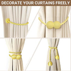 Hion Magnetic Curtain Tiebacks Golden 6 Pack, Curtain Tiebacks Buckles - Image 7