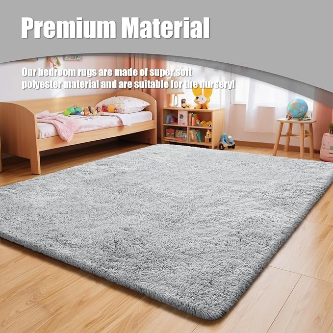 Ultra Soft Fluffy Area Rugs for Bedroom Living Room 10x14, Nursery Rug - Image 8