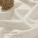 Nanspring Vanilla Linen Curtains 84 Inches Long - Image 4