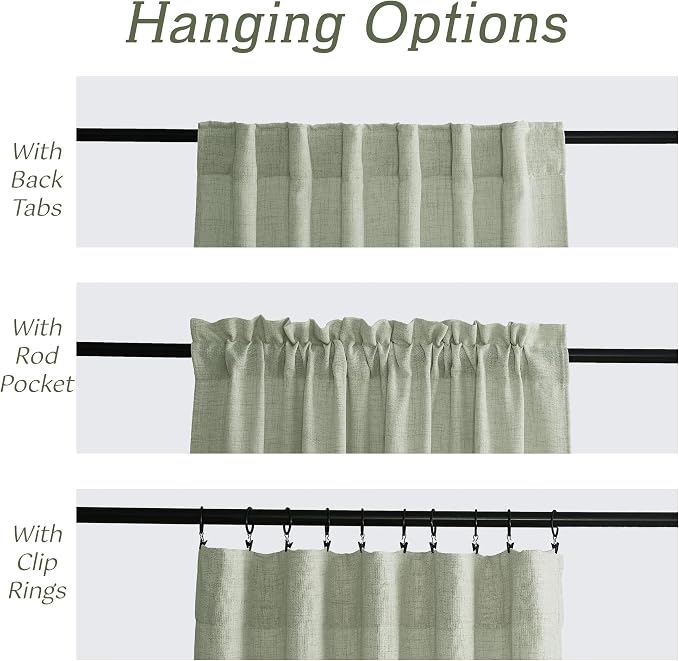 RYB HOME Linen Sheer Curtains and Drapes - Image 4