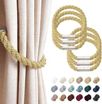 NICEEC 6 Pack Strong Magnetic Curtain Tiebacks Modern Simple Style Drape Tie by NICEEC