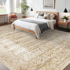 Living Room Rugs 9x12: Washable Moroccan Geometric Boho Rug Farmhouse Non Slip - Image 2