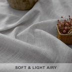 Grey Farmhouse Curtains 60 Inch Wide - Image 3