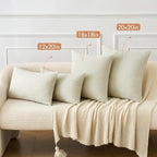 MIULEE Pack of 2 Cream Throw Pillow Covers 20x20 Inch Soft Polyester Pillow - Image 4