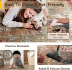 Washable Area Rugs 3x9 Non-Slip Modern Abstract Soft - Image 3