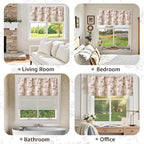 jinchan Linen Valance Curtains for Windows 16 Inch Christmas Decorations Floral - Image 6