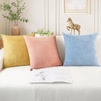 CaliTime Throw Pillow Covers Decorative 12 X 20 Inches Pack of 2 Cozy Chenille - Image 6
