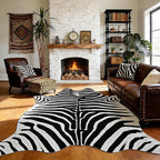 AROGAN Premium Faux Zebra Hide Rug 4.6 x 5.2 Feet, Sturdy and Large Size Bear - Image 9
