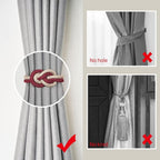 NICEEC 4 Pack Mini Magnetic Curtain Tiebacks Nordic Simple Style Drape Tie - Image 2