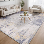 Washable Area Rugs 8'x10' Non-Slip Modern Abstract Soft - Image 9