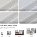 CUCRAF Grayish White Blackout Curtains 63 inch Length 2 Panels Set, Rod Pocket - Image 4