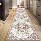 HEBE Hallway Runner Rug 2'8''x14' Washable Vintage Distressed Area Rugs Non - Image 7