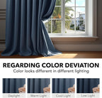 Deconovo Blackout Curtains, Thermal Insulated, W52 x L108 2 Panels, Back Tab - Image 6