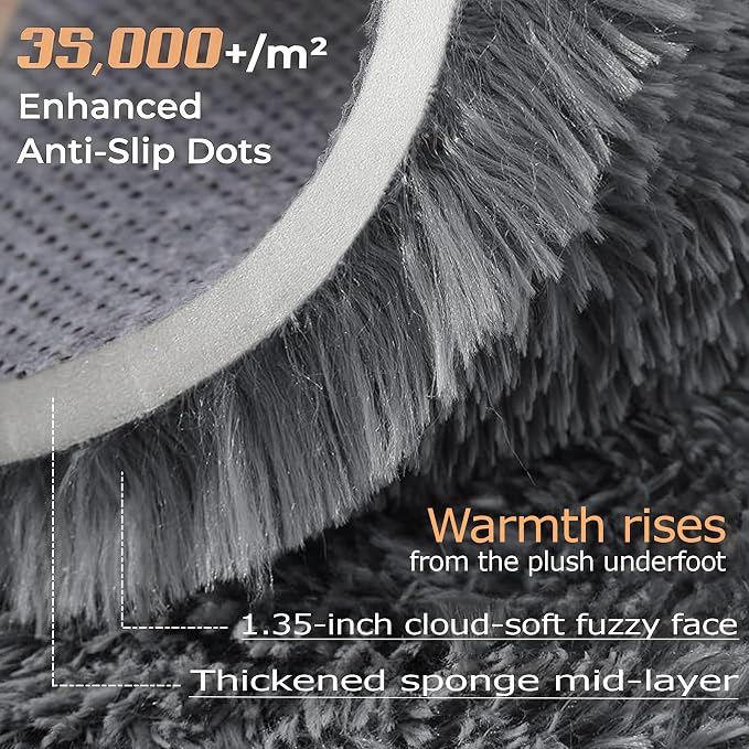 5x7 Area Rug for Living Room: Fluffy Shag Soft Washable Rugs Fuzzy Plush Indoor - Image 4