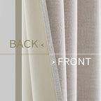 MIULEE 100% Blackout Linen Textured Curtains - Image 6