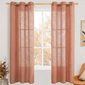 LAMIT Terracotta Linen Curtains 72 Inches Long by LAMIT