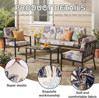 hyha 4Pcs Patio Cushion Covers, Stretch Outdoor Couch Cushion Covers, Washable - Image 3