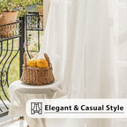 FMFUNCTEX Linen Sheer Sliding Door Curtains - Image 7