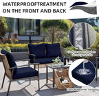 12Pcs Outdoor Cushion Covers, Patio Cushion Covers, Stretch Elastic Slipcovers - Image 4