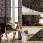 Chyhomenyc Extra Long Chocolate Sheer Curtains 120 Inch Length 2 Panels Set - Image 7