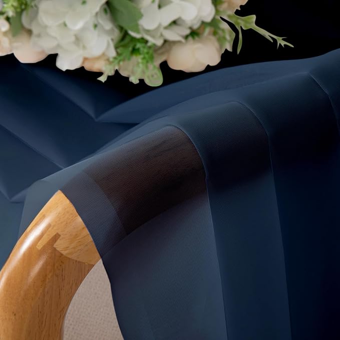 Chyhomenyc Voile Sheer Curtain Panels 45in Long 2 Pack, Short Bathroom Window - Image 4