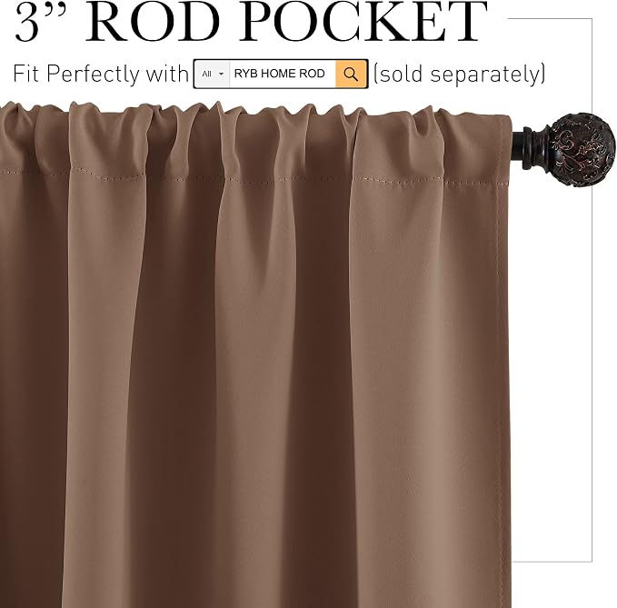 RYB HOME Large Blackout Curtains - Image 2