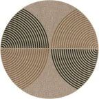 Lahome Enfys Modern Rainbow Round Entryway Rug 4ft, Circle Easy Jute Rug - Image 6