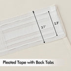 MIULEE Ivory Back Tab Blackout Curtains 108 Inch Long 2 Panels Set - Image 4