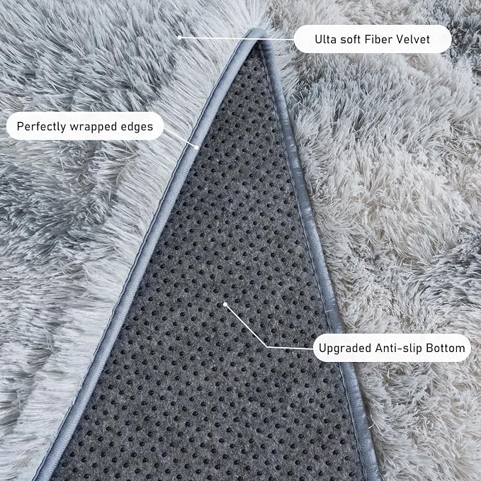 Rugs for Bedroom 4x6, Soft Shaggy Modern Shag Area Rug for Living Room - Image 6