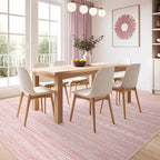 Nakagishi Pink Rugs for Bedroom Girls: 4x6 Washable Boho Large Neutral Area Rug - Image 6