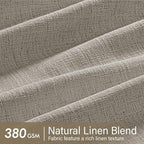 MIULEE Pinch Pleated Thick Linen Curtains 102 Inches Long 2 Panels - Image 4