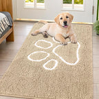 Smiry Dog Door Mat for Muddy Paws, Absorbent Dirt Trapper Non Slip Quick Dry by Smiry