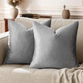 GIGIZAZA Velvet Dark Grey Throw Pillow Covers, 20x20 Square Pillow Covers Set by GIGIZAZAFocusingonhomedecoration