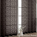 Chyhomenyc Extra Long Chocolate Sheer Curtains 120 Inch Length 2 Panels Set - Image 9