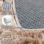 ONASAR 8x10 Area Rugs for Living Room, Tie-Dyed Beige Large Fluffy Bedroom Rug - Image 3