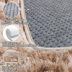 ONASAR Area Rugs for Bedroom Living Room, Fluffy Tie-Dye Beige 4x6 Indoor - Image 3
