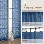 Chyhomenyc Dusty Blue Sheer Curtains 72 Inches Long 2 Panels Set, Light - Image 6