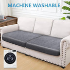Leather Look Couch Cushion Covers Sofa Seat Slipcovers Sets Couches Furniture - Image 2
