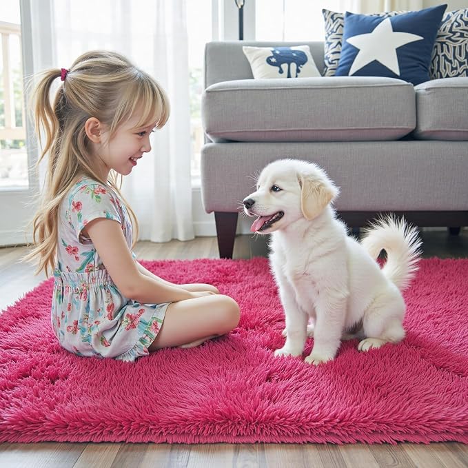 Rugs for Living Room 5x8, Alfombras para Salas Shag Large Plush Soft Area Rug - Image 2