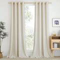 NICETOWN Textured Linen Sheer 108 inch Curtains by NICETOWN