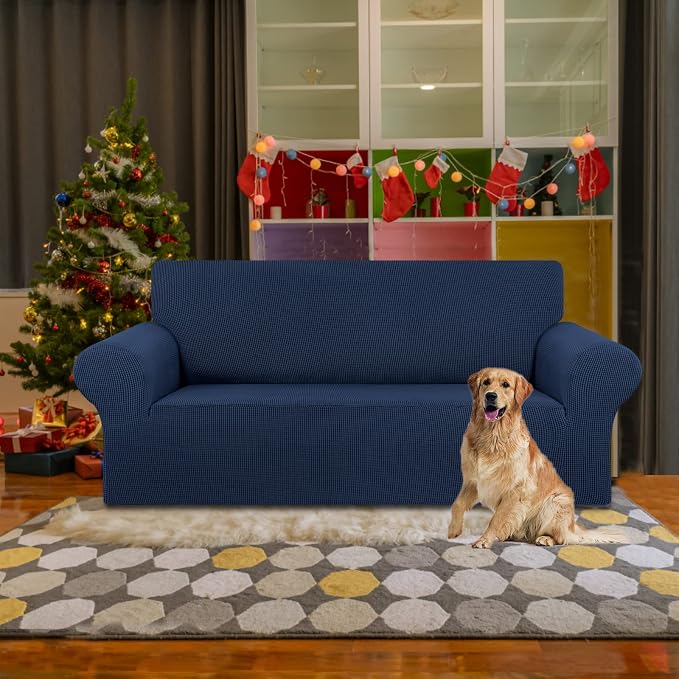 KEKUOU Stretch Loveseat Sofa Cover Slipcover, Couch Covers - Image 2