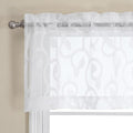 OWENIE Furman White Sheer Curtains Valances by OWENIE