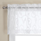 OWENIE Furman White Sheer Curtains Valances by OWENIE